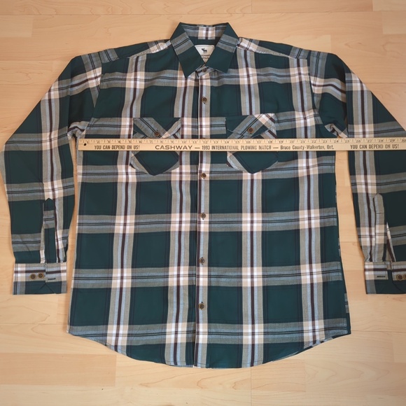 Abercrombie & Fitch Men’s Green Plaid Long Sleeve Button Down Shirt - Picture 7 of 14